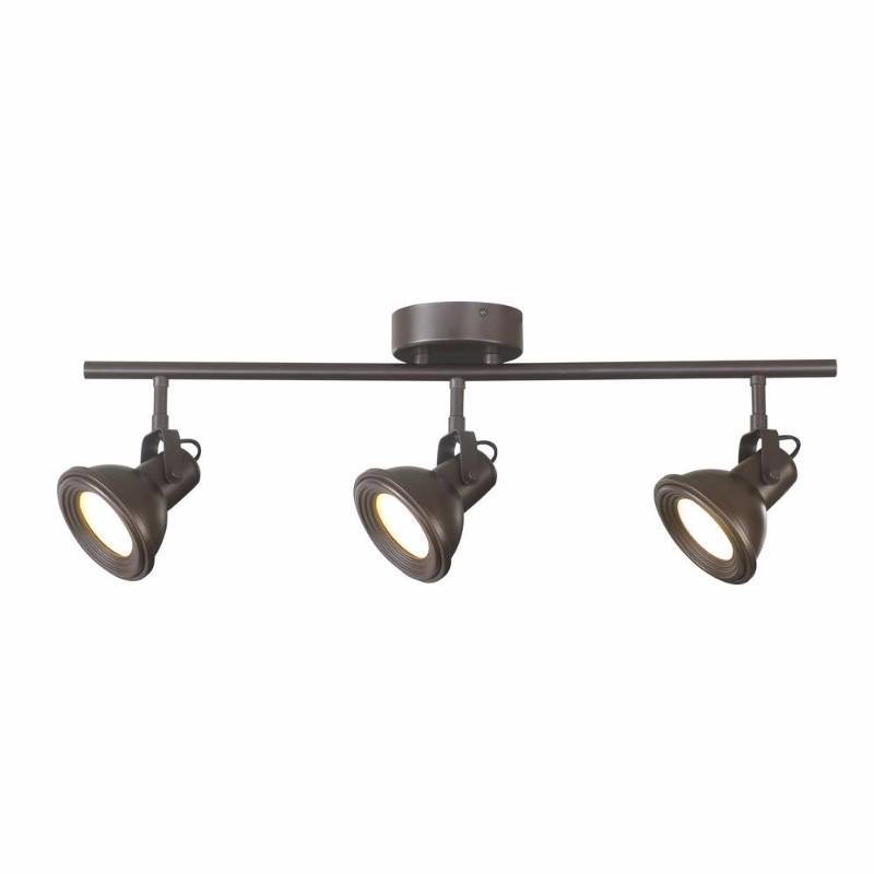 lot 6861 image: 3-Light LED Restoration Directional Track Lighting Fixture