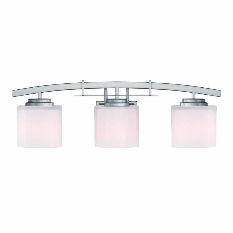 lot 6866 image: 3-Light Brushed Nickel Bath Light Brushed Nickel