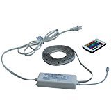 lot 6888 image: (2) Commercial Electric DC5237WH-A 8 ft. Color Changing LED Flexible Tape Light with Wireless Remote