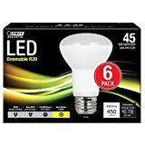 lot 6912 image: 2 Feit Electric 45W Equivalent Soft White R20 Dimmable LED Light Bulb (6-Pack
