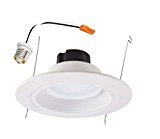 lot 6927 image: 5 in. and 6 in. Matte White Recessed Retrofit Baffle-Trim LED Module 900 Lumen, 80 CRI and 3500K