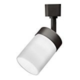 lot 6992 image: Lithonia Lighting Cylinder Glass 1-Light Oil Rubbed Bronze Track Lighting