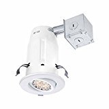 lot 6993 image: 3 in. White Recessed Non-IC Gimbal LED-Lighting Kit