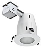 lot 6995 image: Lithonia LK4LMW 4-Inch Recessed Glass Shower Kit, Matte White