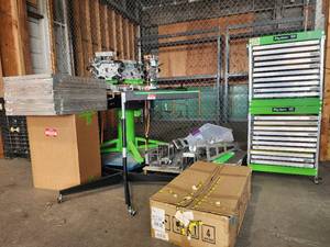 lot 3513 image: Riley Hopkins Screen Printer Model 350 W Accessories
