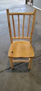 lot 3650 image: (2) Log Style Dining Room Chairs