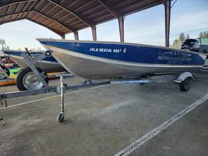 lot 2639 image: 15ft LUND WC-16 Motor Boat W Yamaha Four Stroke , 20HP Motor