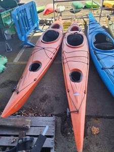 lot 2728 image: Lot of 2- 15ft Orange Old Town Nantucket Kayak