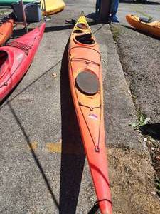 lot 2736 image: 16ft Orange and Red Necky Chatham 16