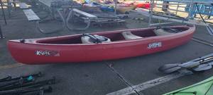 lot 2706 image: 13ft Lifetime Kodiak Red Canoe