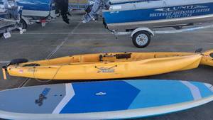 lot 2674 image: 11ft 9in Yellow Hobie Mirage Outback Fishing Kayak