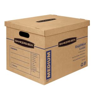 lot 1255 image: 8pk Bankers Box Smooth Move�� Classic Moving Boxes Medium Lift-off Closure - Kraft - Recycled