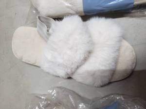 lot 2371 image: LazyStep Womens Elastic Open Toe Slippers, Size 8, 2 Pairs