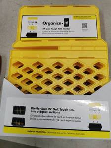 lot 5852 image: Organize-It 27 Gallon Tough Tote Divider