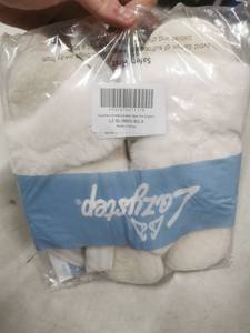lot 6532 image: Lazy Step Womens Elastic Open Toe Slippers, White, Size 8