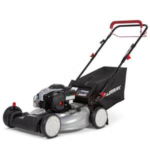 lot 1234 image: Murray 22 in. 140 cc Briggs &amp Stratton Walk Behind Gas Self-Propelled Lawn Mower with Front Wheel Drive and Bagger- Retail $449.99