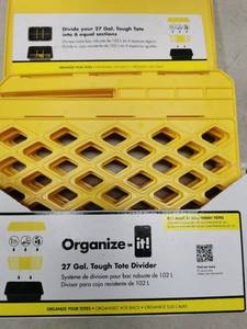 lot 5820 image: Organize-It 27 Gallon Tough Tote Divider
