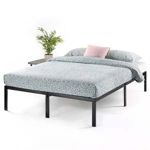 lot 1296 image: Best Price Mattress 14 Inch Metal Platform Beds wHeavy Duty Steel Slat Mattress Foundation (No Box Spring Needed), Black (B07CVR21VN)