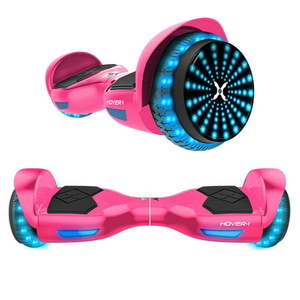 lot 6556 image: Hover-1 i-200 Hoverboard with Built-In Bluetooth Speaker LED Headlights LED Wheel lights 7 MPH Max Speed - Pink
