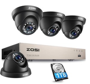 lot 3396 image: ZOSI Video Surveillance System 8 Channels 4 Cameras