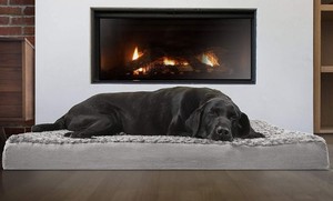 lot 6530 image: FurHaven Jumbo Silver Grey Pet Bed, 41 x 54