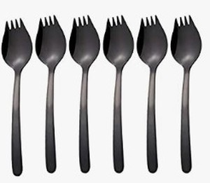 lot 3425 image: Bou Soup Cup Sporks 500 Pc Black&nbsp(stock photo approximate)