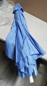 lot 2385 image: 48 Light Blue Patio Umbrella Top, Does Not Include Base Pole