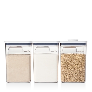 lot 5891 image: OXO - GG 6-PC Bulk Storage Pop Container Set - Clear