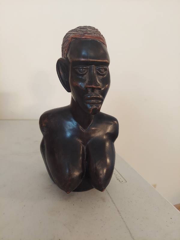 lot 6277 image: Heavy Wooden Bust Statue
