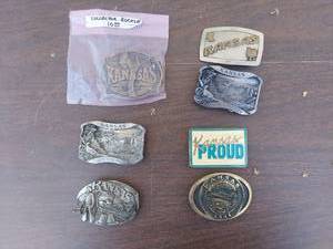 lot 6021 image: 7 Kansas Belt Buckles