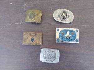 lot 6037 image: 5 Belt Buckles