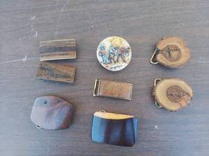 lot 6040 image: Wooden belt buckles
