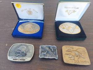 lot 6050 image: 5 Belt Buckles