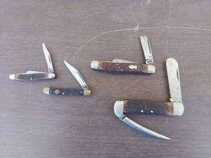 lot 6053 image: 4 pocket knives - Schrade