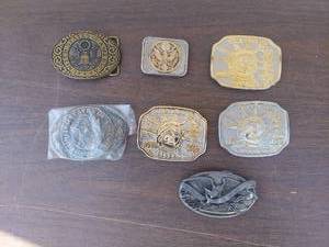 lot 6070 image: 7 Belt buckles