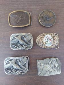 lot 6076 image: 6 belt buckles