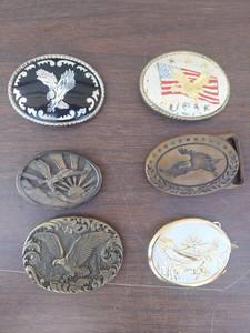 lot 6081 image: 6 Belt Buckles