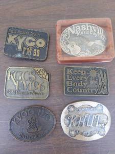 lot 6134 image: 6 belt buckles