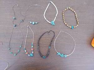 lot 6165 image: 8 necklaces - appears to be torquise