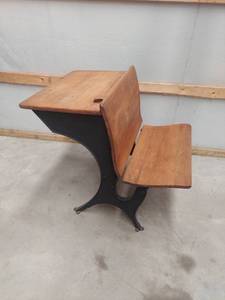 lot 6185 image: Vintage School Desk