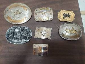 lot 6186 image: 7 belt buckles