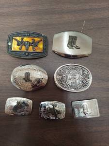 lot 6227 image: 7 belt buckles