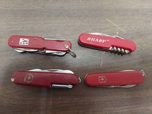 lot 6233 image: 4 pocket knives - multi-tool, Swiss army style