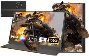 lot 16807 image: GEOYEAO Portable Monitor 15.6 inch VESA Laptop Display with Stand Case, 1080P HDR Bluelight EyeCare Freesync Second Screen for LaptopiphonePS5Switchxboxfire StickGaming pcMacBookComputer