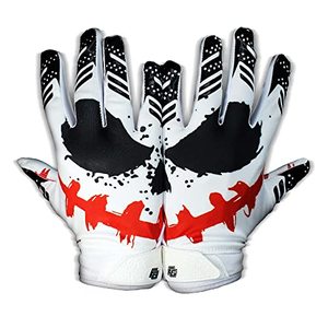 lot 16844 image: Eternity Gears Jester Football Gloves - Tacky Grip Skin Tight Football Gloves - Pro Elite Super Sticky Receiver Football Gloves -Adult & Youth Sizes (Youth - XSS)