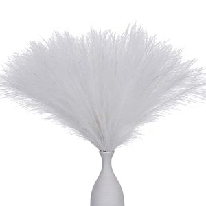 lot 16874 image: J��FLORU Faux Pampas Grass,12pcs Artificial Pampas Grass,17in43cm Fluffy Fake Pompous Grass,Dried Pompas Grass for Flower Arrangement and Boho Home Wedding Decor(White)