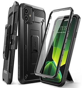 lot 16875 image: SUPCASE Unicorn Beetle Pro Series Case Designed for iPhone 11 6.1 Inch (2019 Release), Built-In Screen Protector Full-Body Rugged Holster Case (Black)
