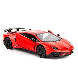 lot 16885 image: TGRCM-CZ 136 Scale Aventador LP700-4 Casting Car Model, Zinc Alloy Toy Car for Kids, Pull Back Vehicles Toy Car for Toddlers Kids Boys Girls Gift (Red)