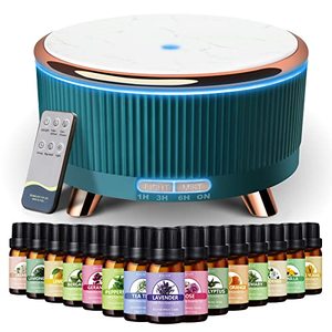 lot 16900 image: Essential Oil Diffusers with 15x10mL Essential Oils, 500ml Oil Diffuser, Aromatherapy Diffuser with Ultrasonic Technology, Diffusers for Essential Oils Large Room, Home Office