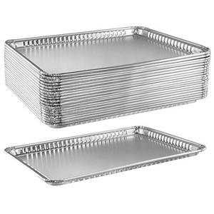 lot 16921 image: Aluminum Pan Cookie Sheets  Heavy Duty Nonstick Disposable Baking Trays for Cookies, Bacon, Brownies  Rectangular Foil Pans for Oven, Broiler, Cooking, Grilling, Catering  16 x 11 Inch, 20 Pack